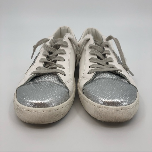 Vintage Havana Silver and White Glitter Low Top Sneakers US 7.5 - Picture 3 of 9